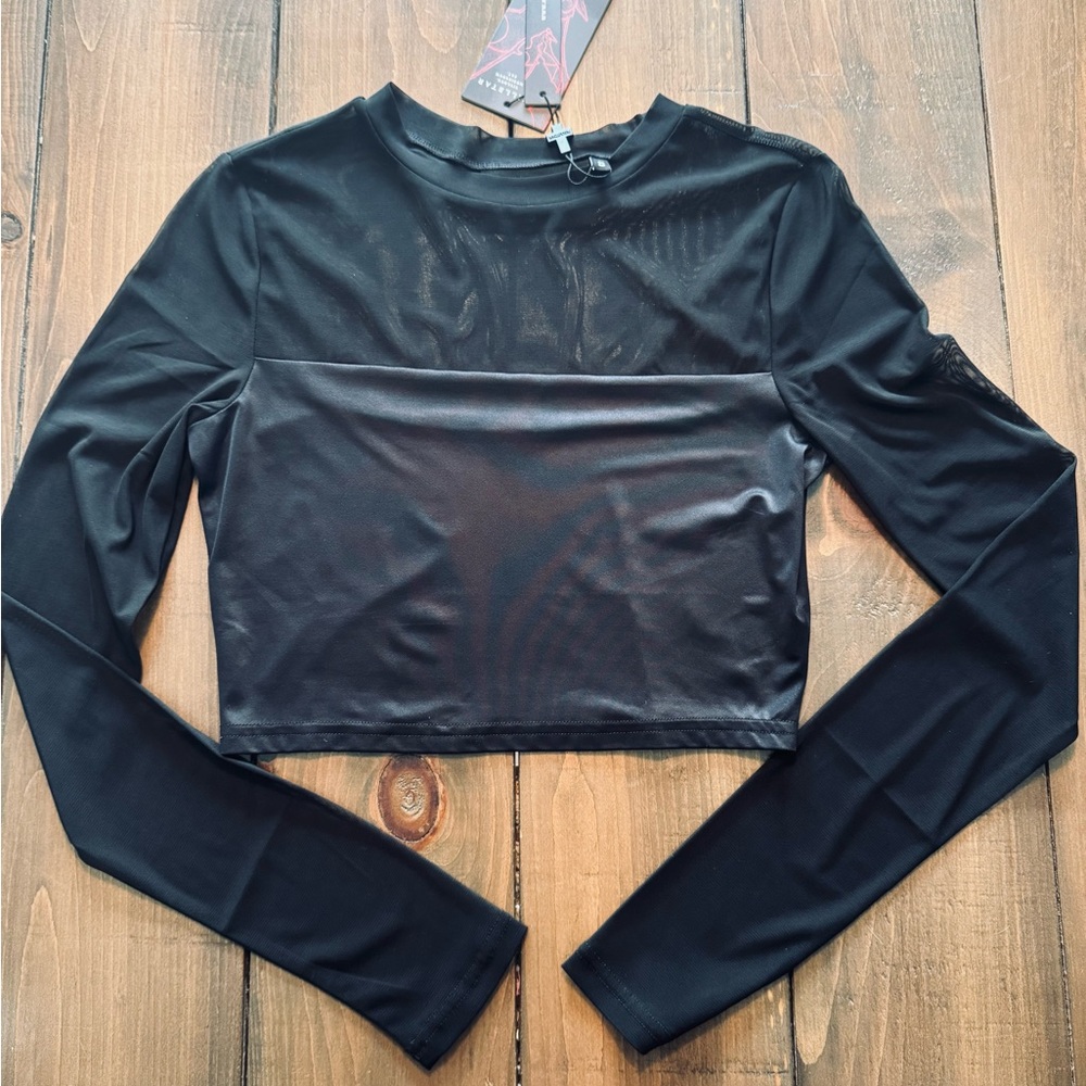 Killstar Black Crop Top with mesh